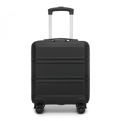 KSK2596 - Kono 16 Inch ABS Hard Shell Under-Seat Cabin Suitcase with Spinner Wheels - Black