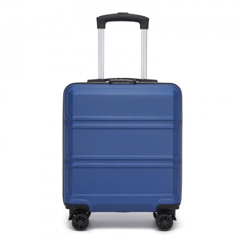 KSK2596 - Kono 16 Inch ABS Hard Shell Under-Seat Cabin Suitcase with Spinner Wheels - Navy