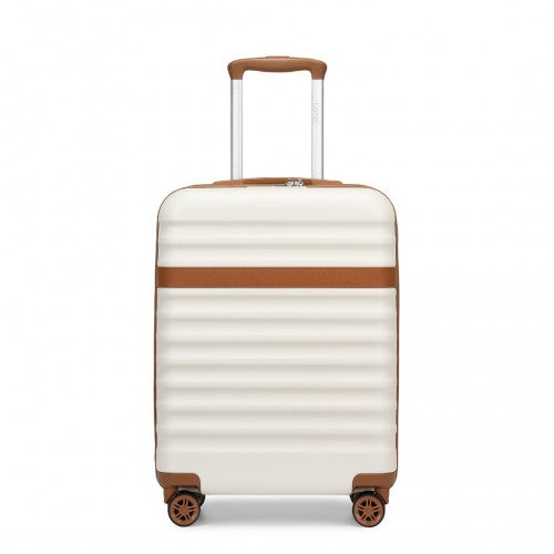Kono KSK2484 20-inch cream and brown suitcase – detail view 20