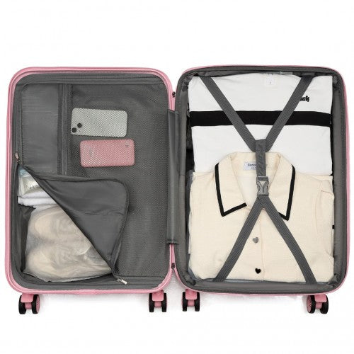 Kono KSK2484 24-inch pink suitcase – detail view 24