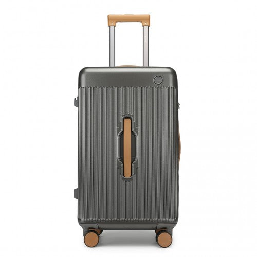 Kono KSK2488 24-inch grey and brown suitcase – detail view 24
