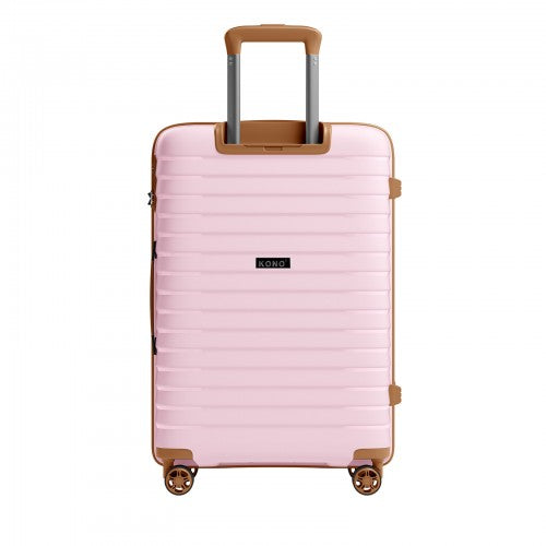 Kono KSK2595 - 3-Piece Hard Shell Luggage Set 20/24/28 Inch with Cup Holder, TSA Lock and Expandable Design