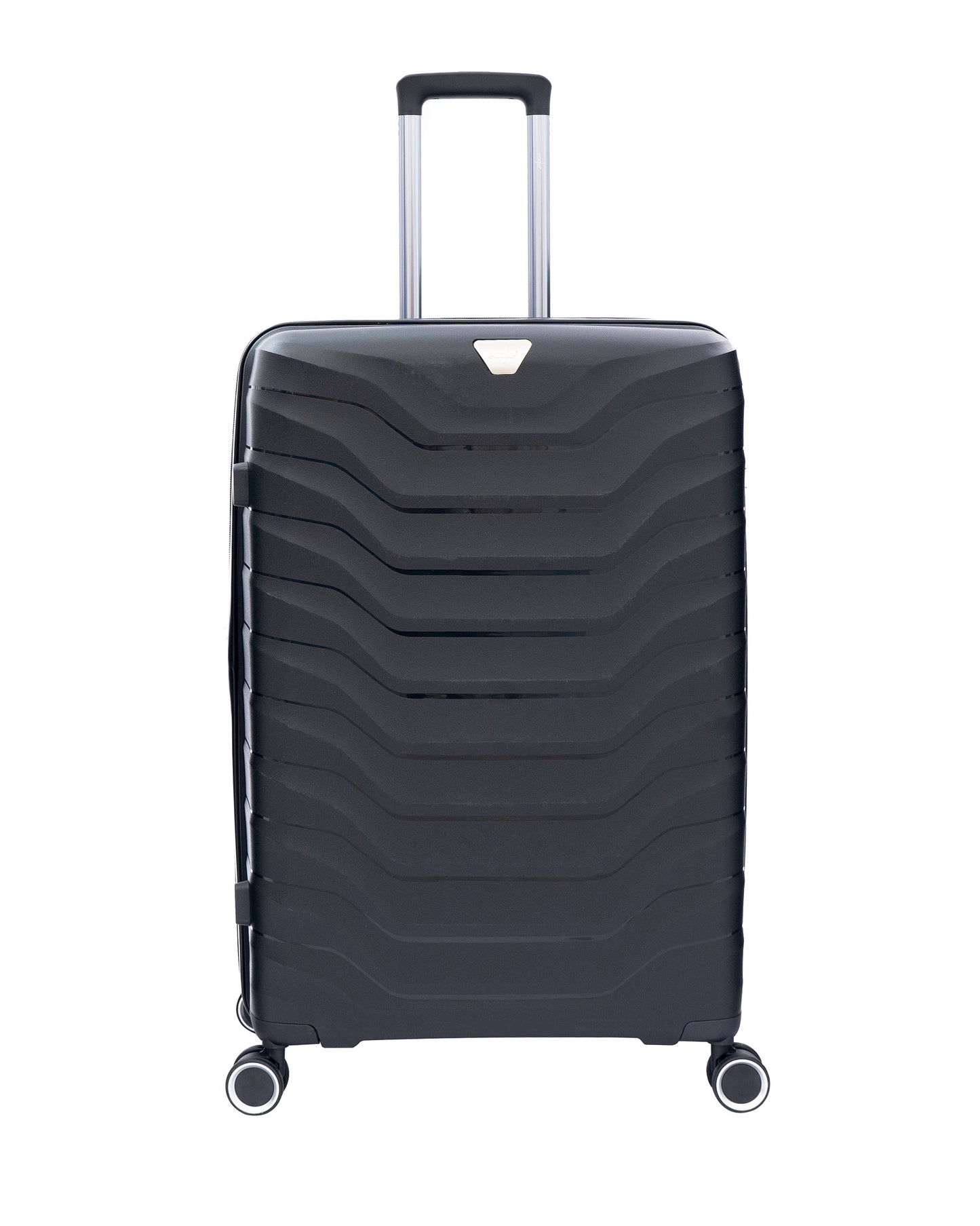 Eagle Verona Expandable Suitcase – Durable PP, TSA Lock, 360° Spinner Wheels - Black