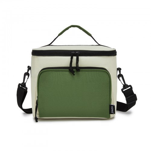 Kono LBK2534 beige and green bag – side view