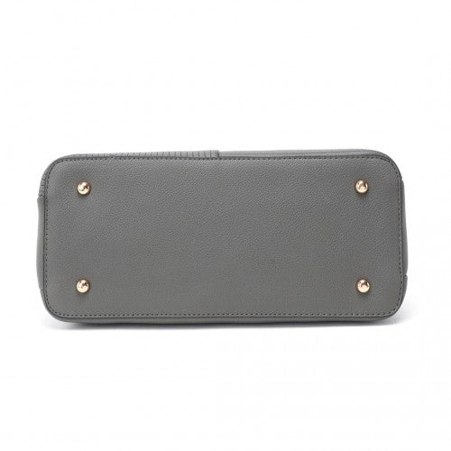 Easy Luggage LT2352 - Miss Lulu Modern Elegance PU Leather Lady's Tote - Grey