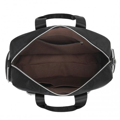 MSK2436 - Kono Large Capacity Travel Bag with Multiple Zippered Pockets Perfect For Daily Use - Black