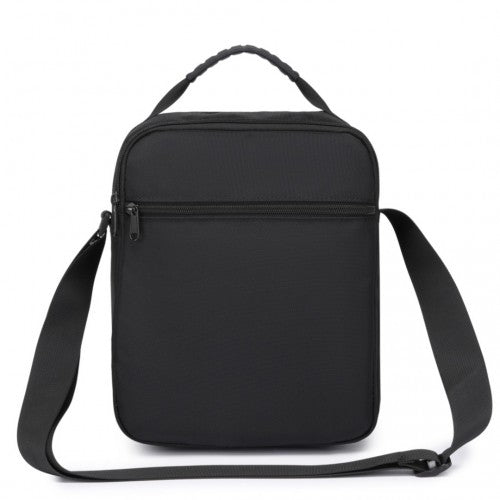 MSK2446 - Kono Durable Men's Crossbody Shoulder Bag with Multiple Pockets - Messenger Bag for Travel, Work, and Daily Use - Black
