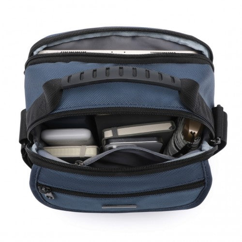 MSK2446 - Kono Durable Men's Crossbody Shoulder Bag with Multiple Pockets - Messenger Bag for Travel, Work, and Daily Use - Navy