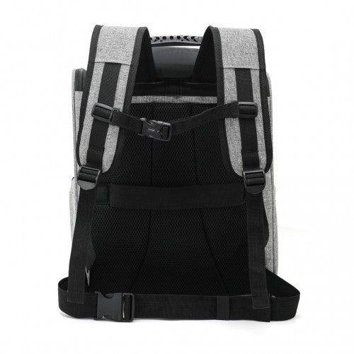 PTD2440 - Dogat Foldable And Durable Pet Backpack Carrier Travel Bag for Cats and Small Dogs - Grey