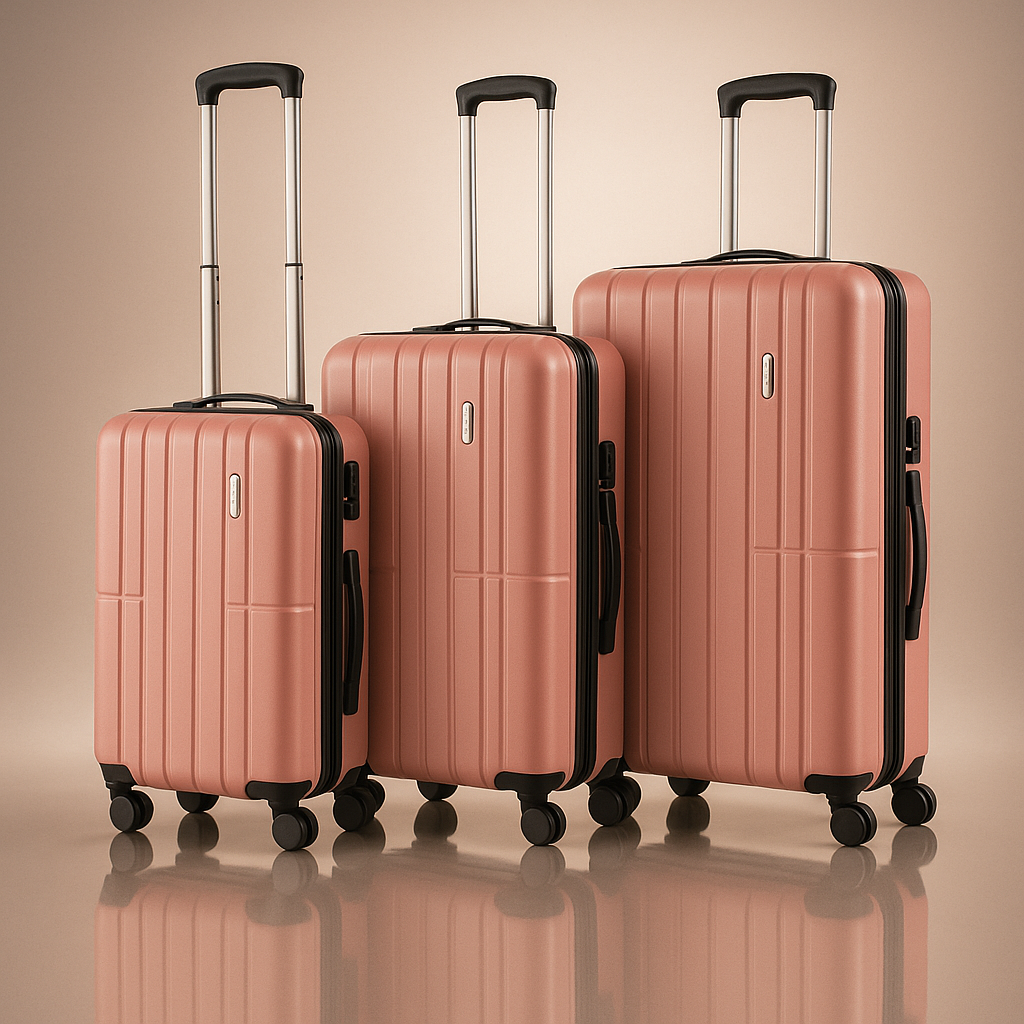 Tabby AeroGlide: Lightweight Hard Shell Luggage with Spinner Wheels – Rose Gold