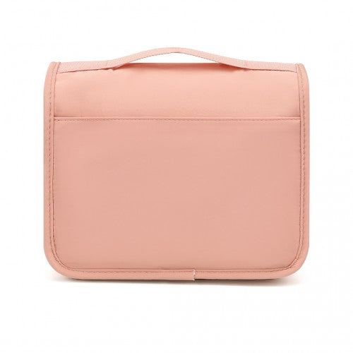 Easy Luggage S2342 - Classic Hanging Multi-Pocket Waterproof Travel Makeup Bag - Nude