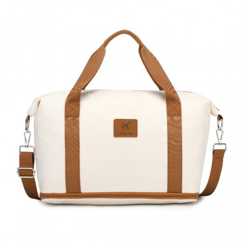 S2366 - 36L Expandable Water-Resistant Travel Tote Set with Cosmetic Pouch Versatile Carry-On Duffel Bag