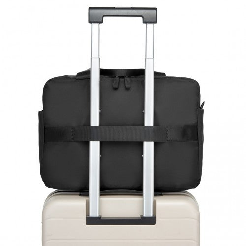 TVK2444 - Kono Water-Resistant Travel Bag with Laptop Sleeve Multi-Functional Tote for Business and Weekend Large Capacity for Men and Women - Black