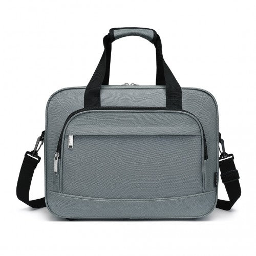 TVK2456 - Kono Water-Resistant Carry-On Cabin Bag with Laptop Compartment for Business Weekend & Daily Use - Grey