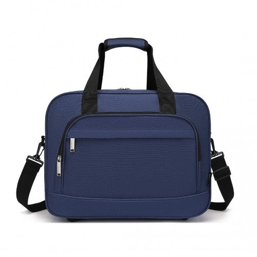TVK2456 - Kono Water-Resistant Carry-On Cabin Bag with Laptop Compartment for Business Weekend & Daily Use - Navy