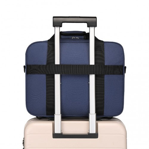 TVK2456 - Kono Water-Resistant Carry-On Cabin Bag with Laptop Compartment for Business Weekend & Daily Use - Navy
