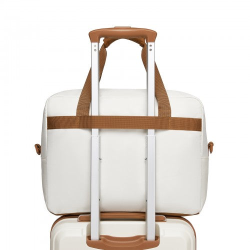 Kono TVK2569 40×30×20 cm beige and brown travel bag – detail view 11