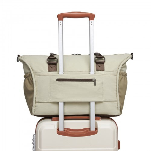 Miss Lulu TVM2520 khaki and beige travel bag – detail view 11