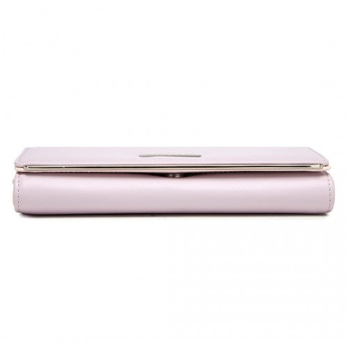 WTM2454 - Miss Lulu Sleek and Elegant Long Wallet for Women– A Timeless Accessory - Purple