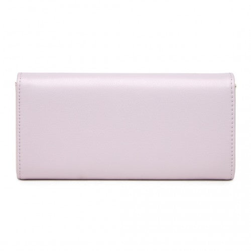 WTM2454 - Miss Lulu Sleek and Elegant Long Wallet for Women– A Timeless Accessory - Purple