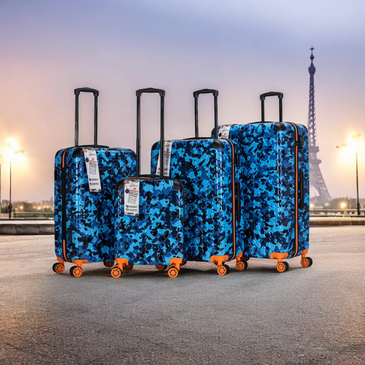 Eagle Camouflage Print Lightweight 4 Wheel ABS Hard Shell Luggage Suitcase