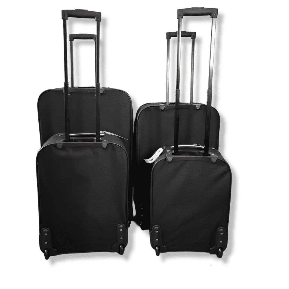 Chicane 2 Wheel Light Weight Expandable Suitcase Travel Luggage Cabin Trolley Bag Soft BLACK/SKY - Easy Luggage