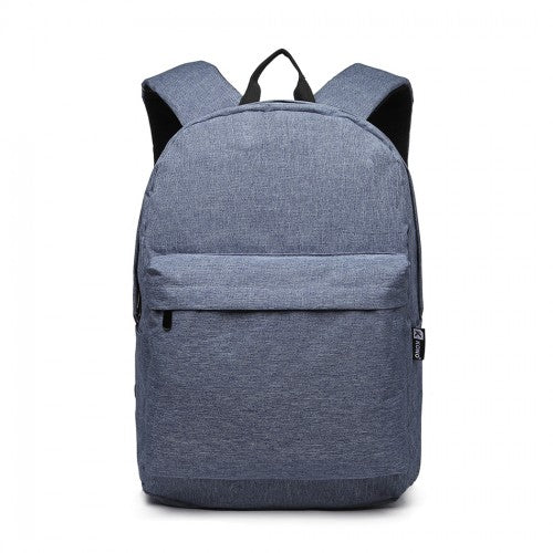E1930 - Kono Durable Polyester Everyday Backpack With Sleek Design - Blue - Easy Luggage
