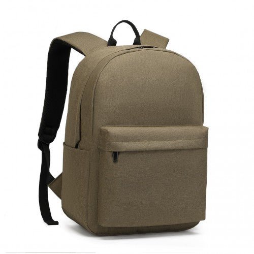 E1930 - Kono Durable Polyester Everyday Backpack With Sleek Design - Brown - Easy Luggage