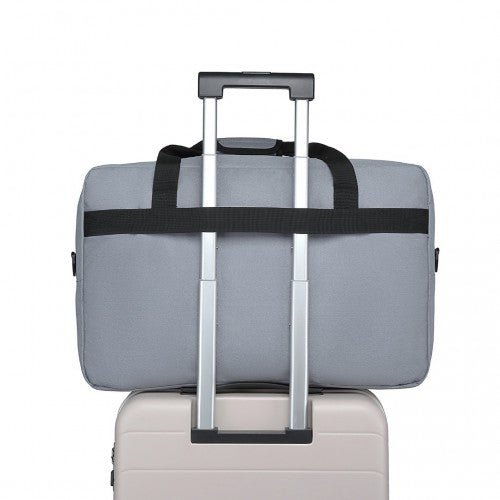 E1960L - Kono Lightweight Multi Purpose Unisex Sports Travel Duffel Bag - Light Grey - Easy Luggage