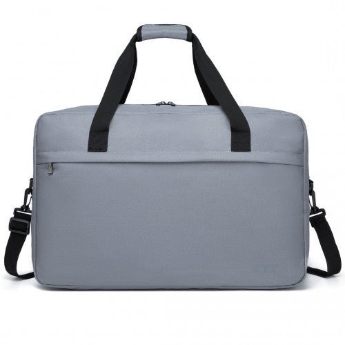 E1960L - Kono Lightweight Multi Purpose Unisex Sports Travel Duffel Bag - Light Grey - Easy Luggage