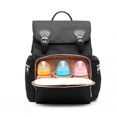 E1976 - Kono Travel Baby Changing Backpack with USB Charging Interface - Black - Easy Luggage