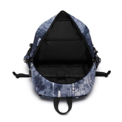 E6715 - Kono Business Laptop Backpack with USB Charging Port - Cloudy Blue - Easy Luggage