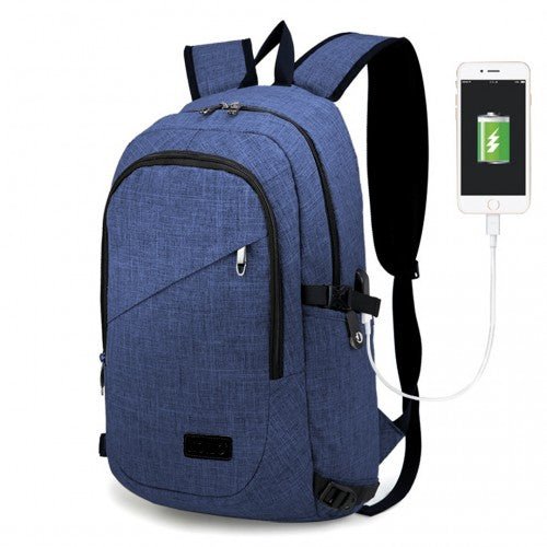 business laptop backpack uk E6715 - Kono Business Laptop Backpack with USB Charging Port