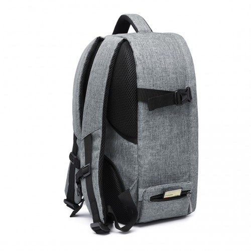 E6928 - Kono Water Resistant Shockproof DSLR Camera Backpack - Light Grey - Easy Luggage