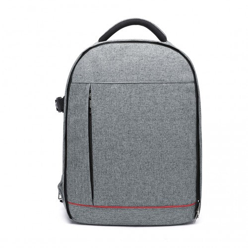 E6928 - Kono Water Resistant Shockproof DSLR Camera Backpack - Light Grey - Easy Luggage