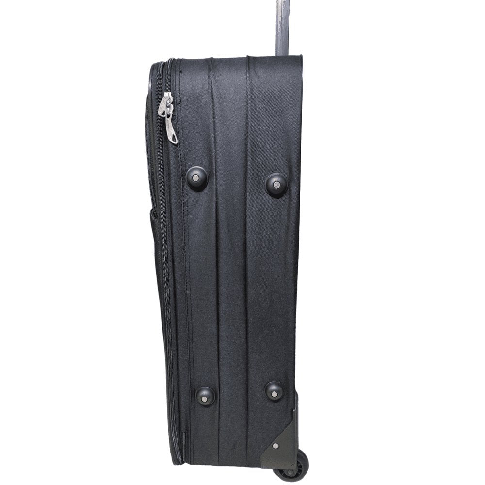 Eagle 2 Wheel Lightweight Expandable Suitcase - Travel Luggage Cabin Trolley Bag | Easy Luggage Black - Easy Luggage