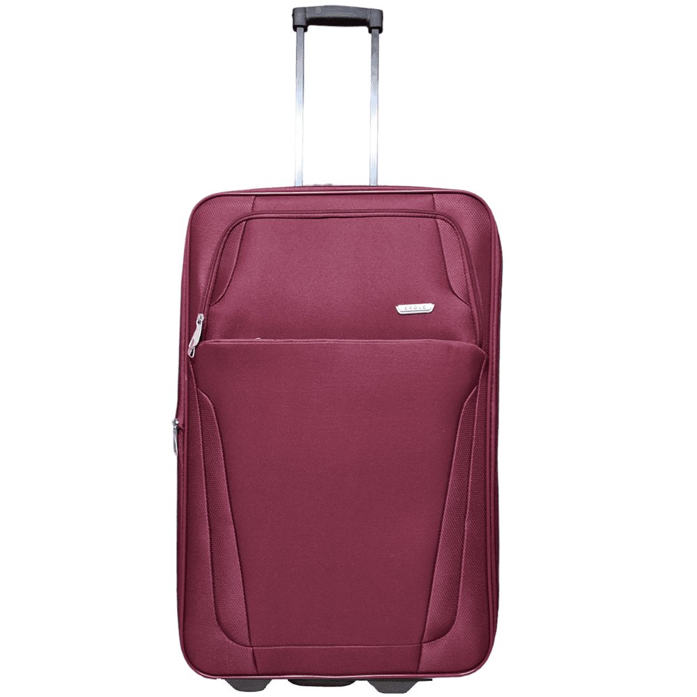 Eagle 2 Wheel Lightweight Expandable Suitcase - Travel Luggage Cabin Trolley Bag | Easy Luggage Burgundy - Easy Luggage