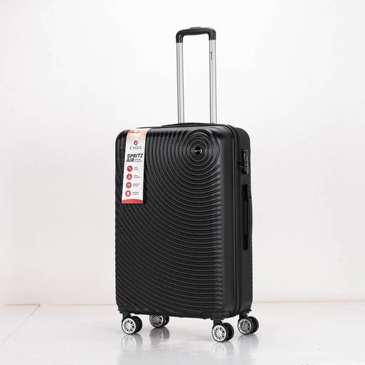 Eagle Air Spritz Lightweight ABS Hard Shell 4 Wheels Black - Easy Luggage
