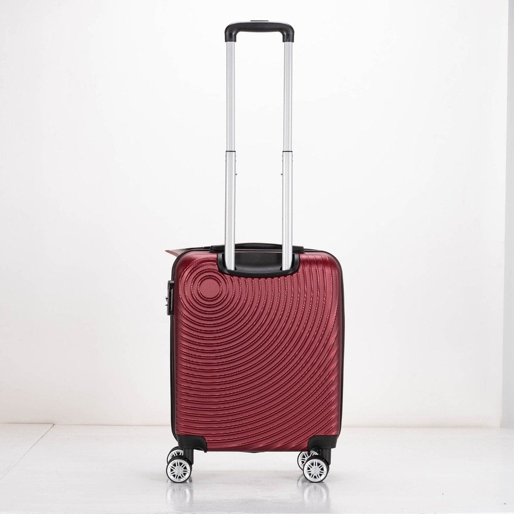 Eagle Air Spritz Lightweight ABS Hard Shell 4 Wheels Burgundy - Easy Luggage