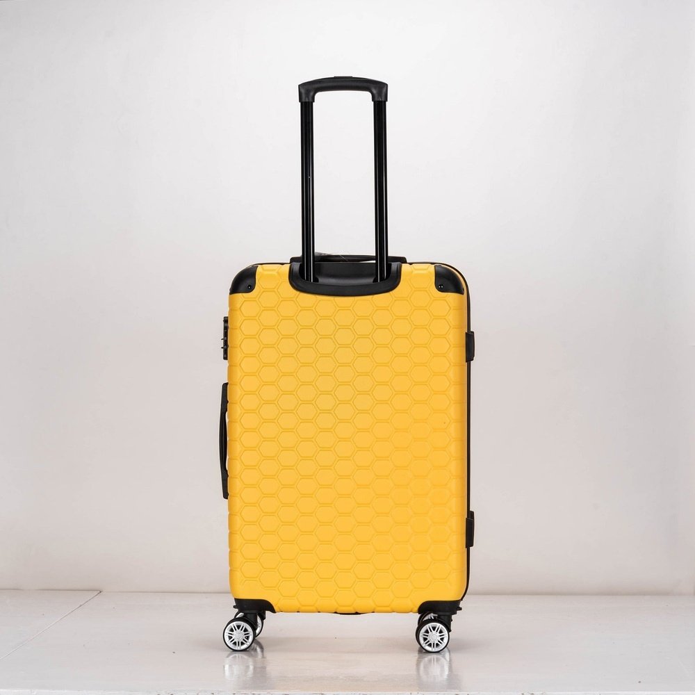 Eagle hexagon abs hard shell 4 wheels - yellow - Easy Luggage