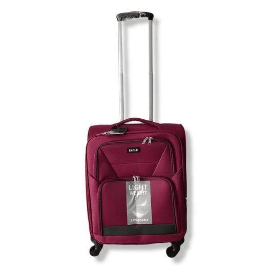 Eagle Lightweight and Durable Cabin Bags with Expandable Capacity - 4 Wheels for Easy Maneuvering - S,M,L,XL Burgundy - Easy Luggage