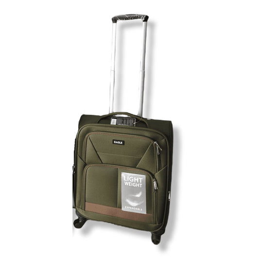 Eagle Lightweight and Durable Cabin Bags with Expandable Capacity - 4 Wheels for Easy Maneuvering - S,M,L,XL Khaki - Easy Luggage