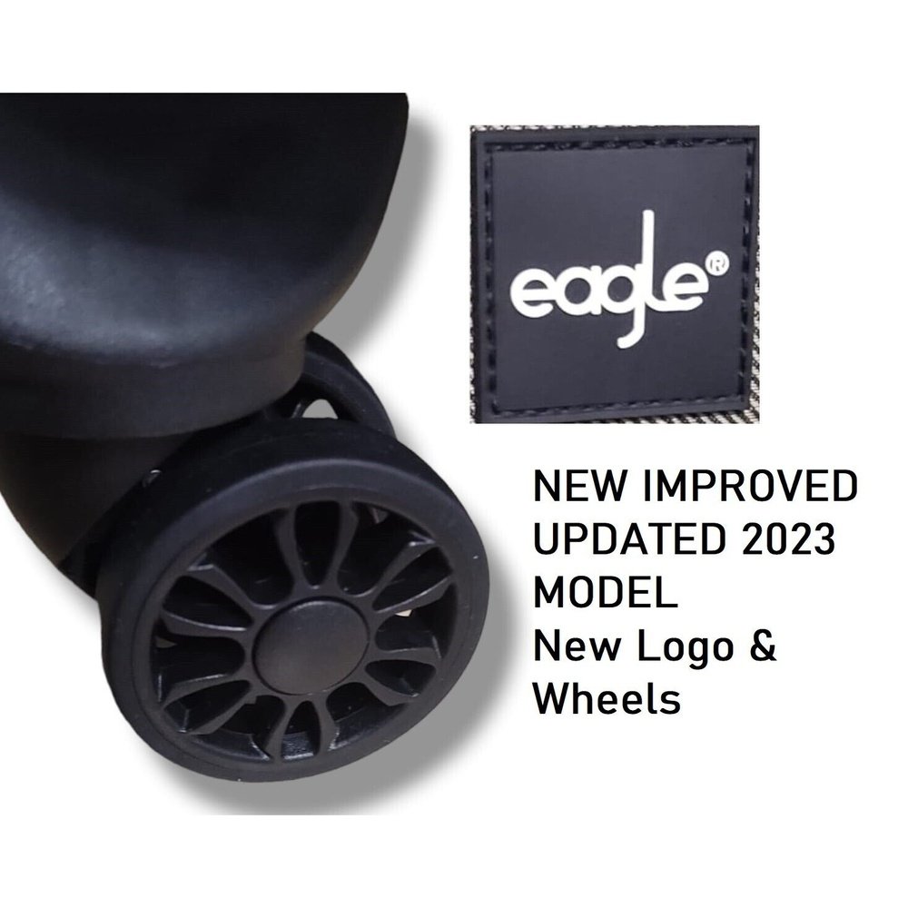 Eagle Lightweight and Durable Cabin Bags with Expandable Capacity - 4 Wheels for Easy Maneuvering - S,M,L,XL Khaki - Easy Luggage