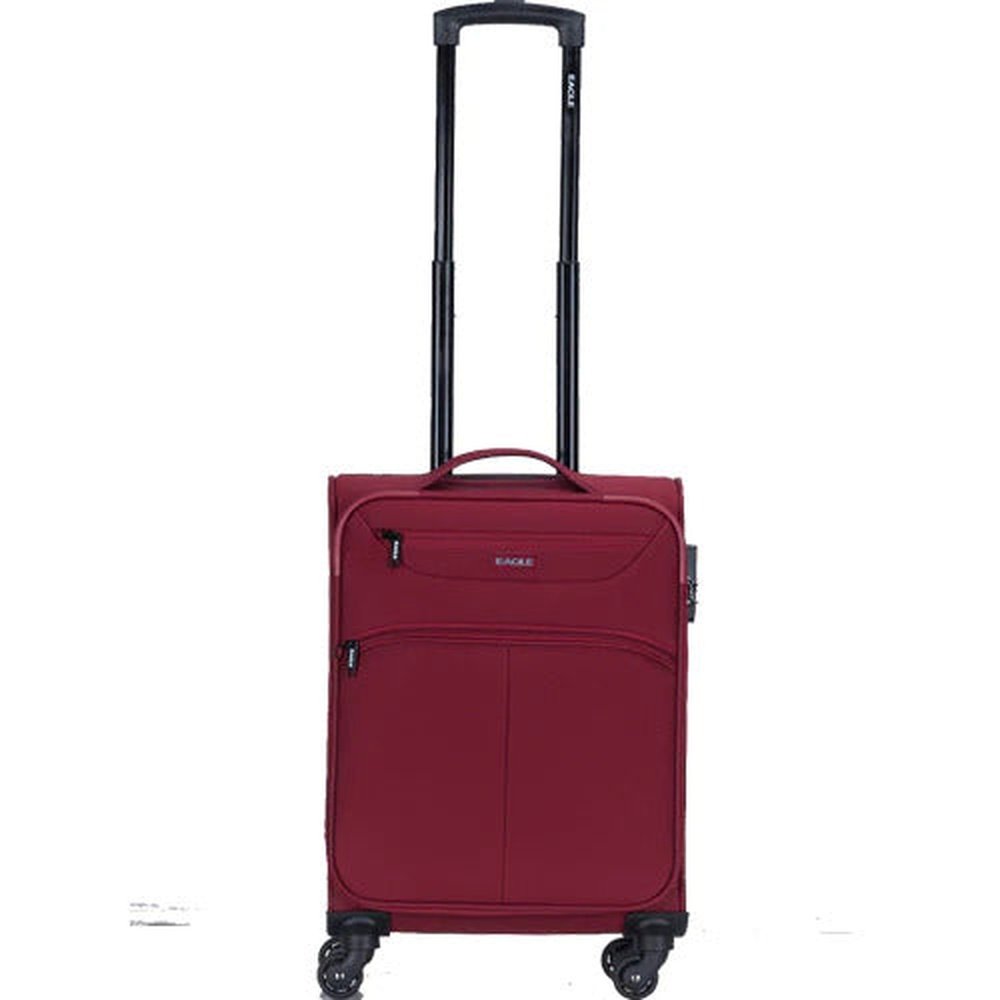 Eagle Super Lightweight 4 Wheels Spinner Soft Shell Expandable Luggage Burgundy - Easy Luggage