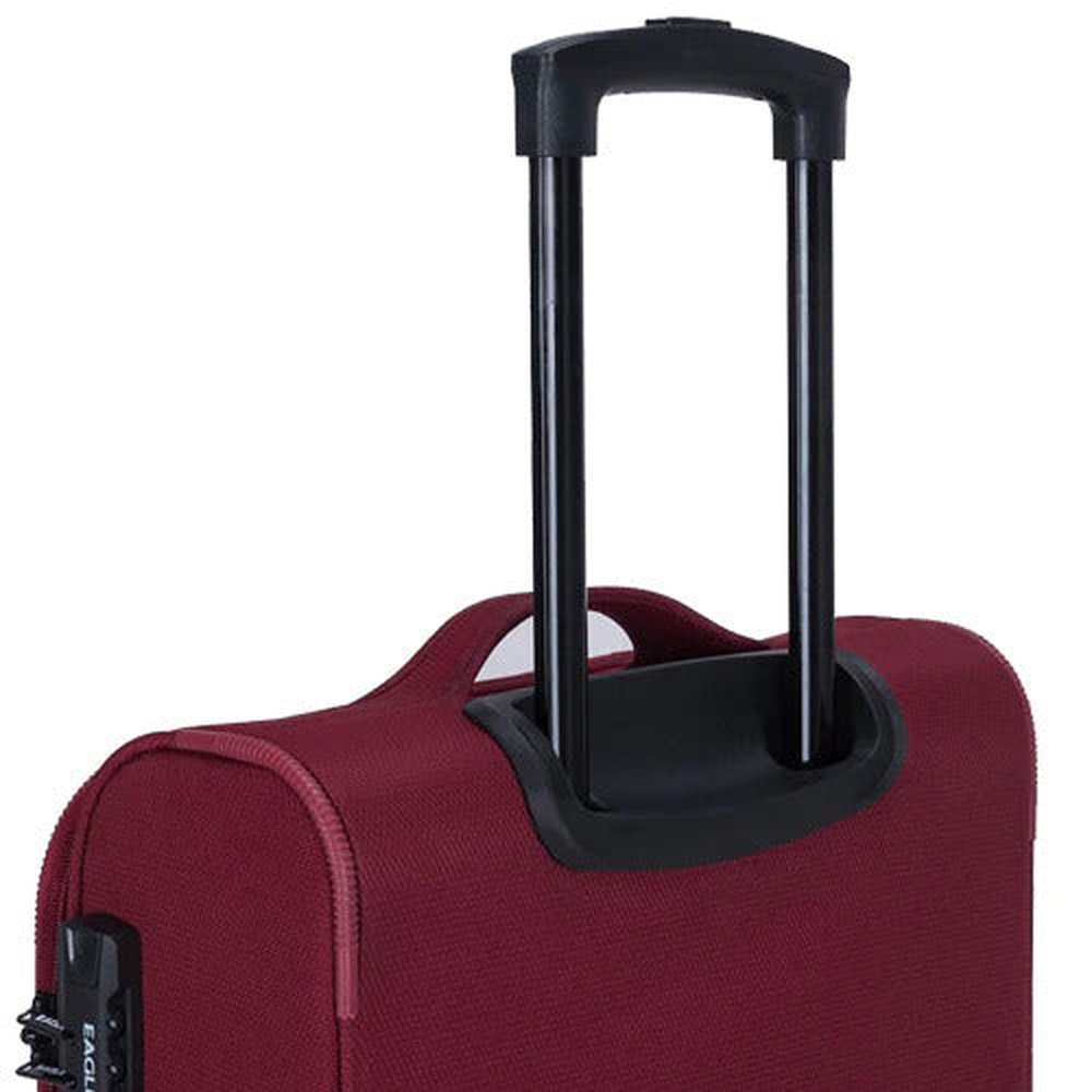 Eagle Super Lightweight 4 Wheels Spinner Soft Shell Expandable Luggage Burgundy - Easy Luggage