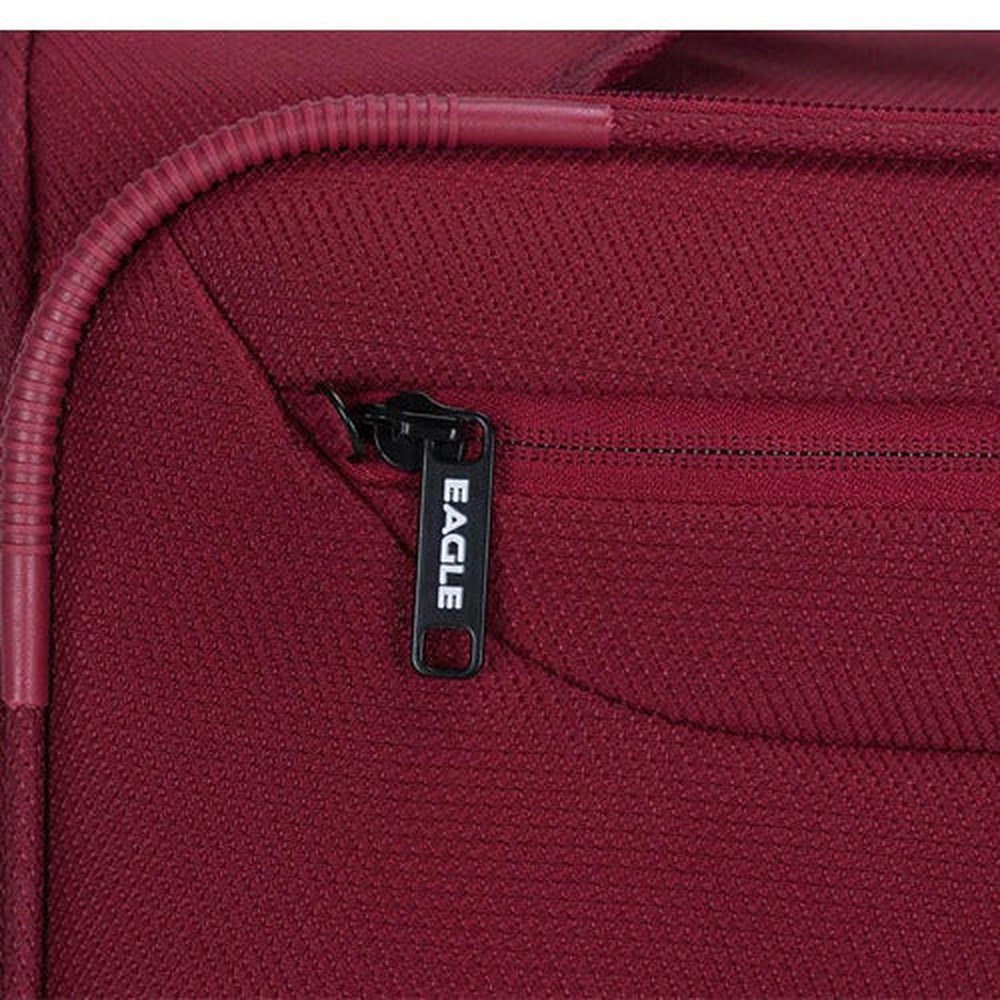 Eagle Super Lightweight 4 Wheels Spinner Soft Shell Expandable Luggage Burgundy - Easy Luggage