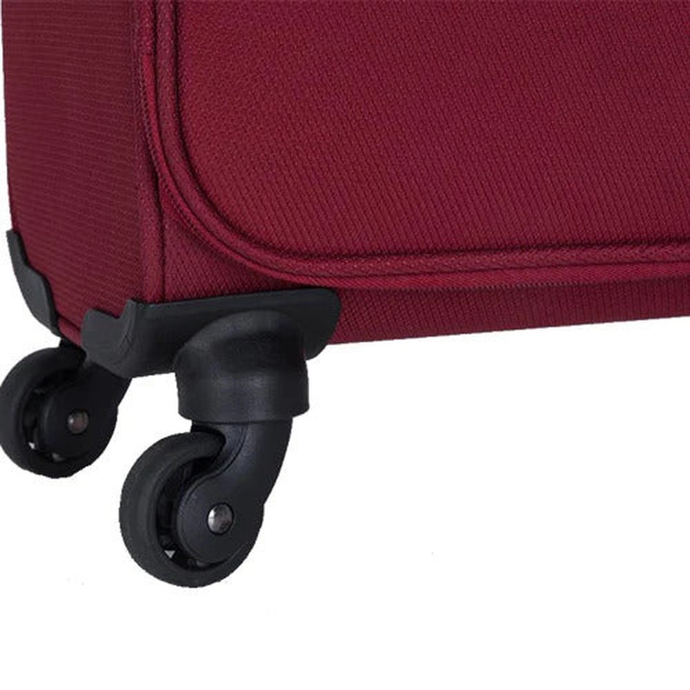 Eagle Super Lightweight 4 Wheels Spinner Soft Shell Expandable Luggage Burgundy - Easy Luggage