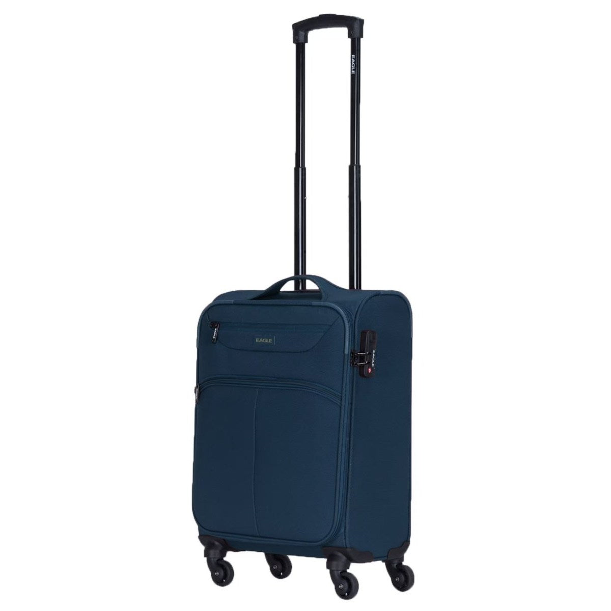 Eagle Super Lightweight 4 Wheels Spinner Soft Shell Expandable Luggage Navy - Easy Luggage