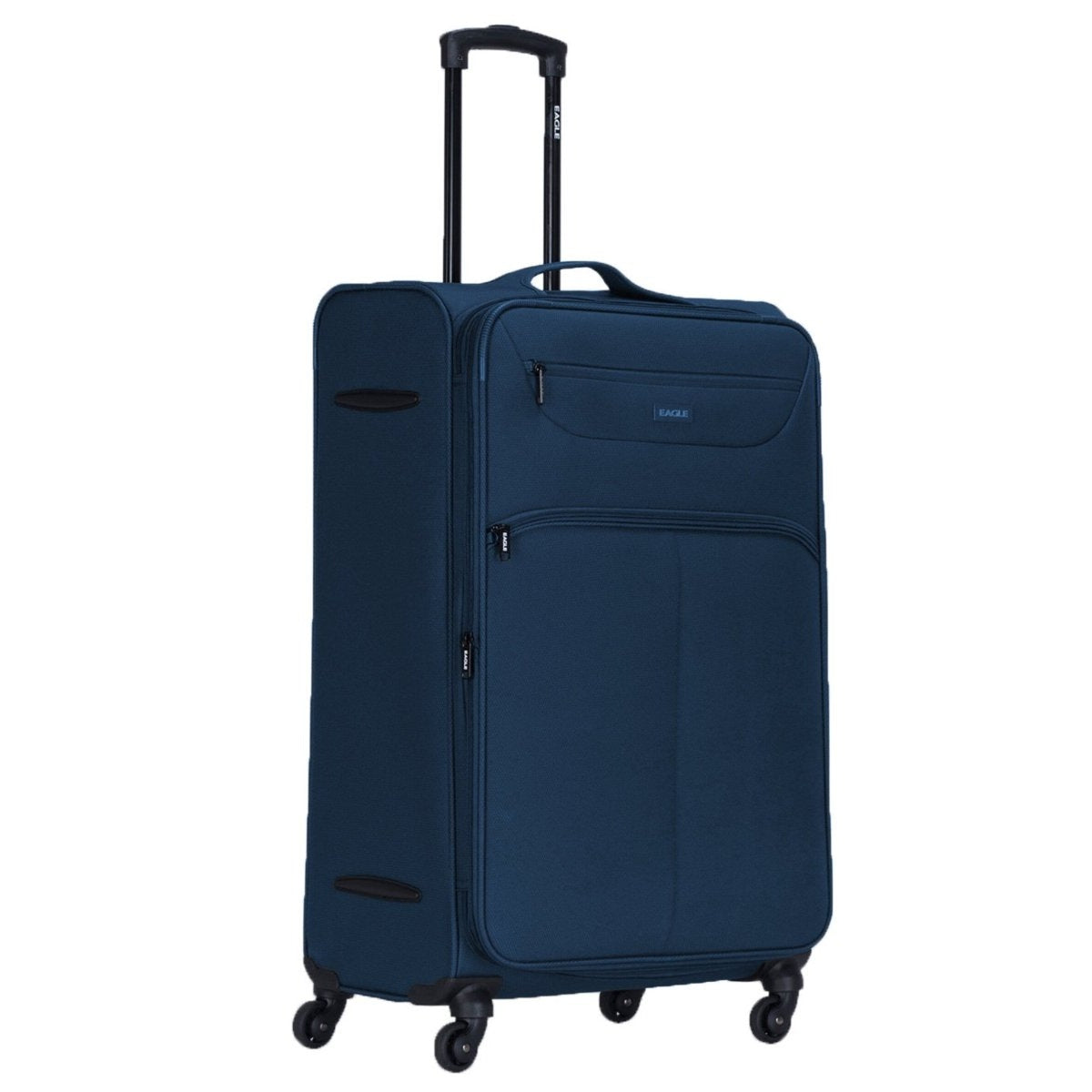 Eagle Super Lightweight 4 Wheels Spinner Soft Shell Expandable Luggage Navy - Easy Luggage