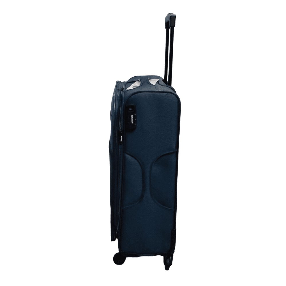 Eagle Super Lightweight 4 Wheels Spinner Soft Shell Expandable Luggage Navy - Easy Luggage